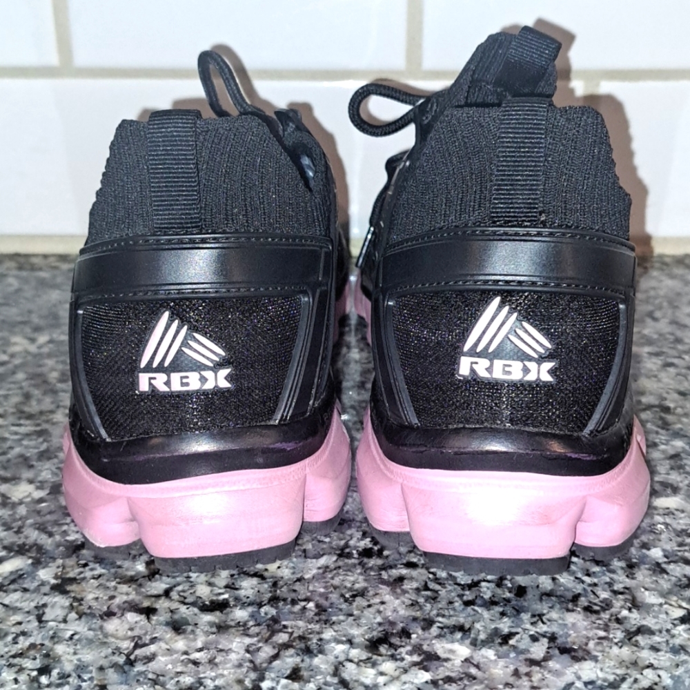RBX Live Life Active Black/Pink Mesh Lace Up Sneakers. Size 9 - Picture 6 of 10